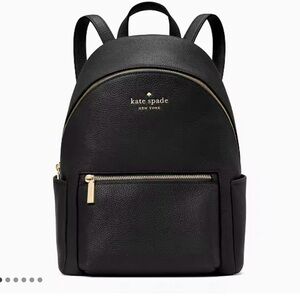 Kate Spade Black Leather Backpack Purse. New only carried once